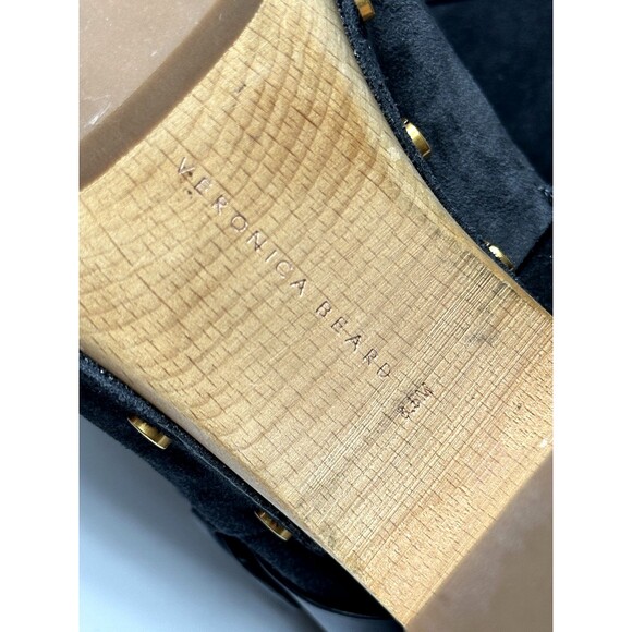 Veronica Beard Dacey Black Suede Mule Clogs Studded Women's Size 8.5 - Picture 13 of 14